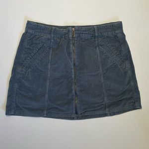 Blue/Gray Corduroy American Eagle Outfitters High Rise A-Line Skirt Size 12